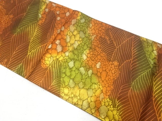 JAPANESE FUKURO OBI / UNUSED / WOVEN ROUGH WAVE(NON-TAILORED)